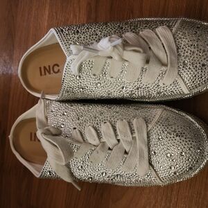 INC International Concepts Women's Sparkling Silver Sneakers